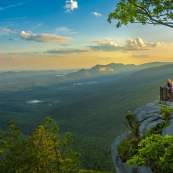 Aerial view of the mountains and sky from Caesars Head State Park