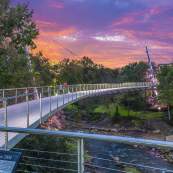 Bridge at Falls Park at Sunset