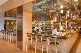 Chefs cooking in Roost Restaurant