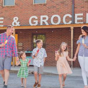 It's all smiles when leaving the Swamp Rabbit Cafe with tasty treats and enjoying them while surrounded by loved ones