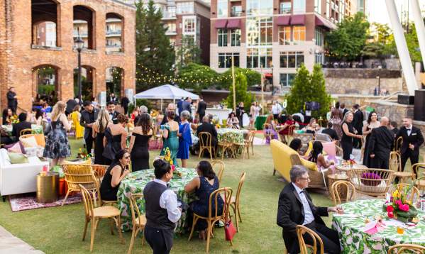 Celebrations are meant to be elaborate, and the Wyche Pavilion in downtown Greenville, SC, overlooking the city's Riverwalk, is the perfect venue and location to host an event as beautiful as this one.