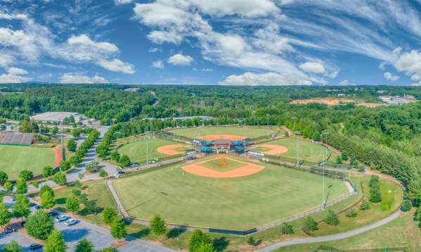Aerial view of Conestee Fields in Greenville, SC