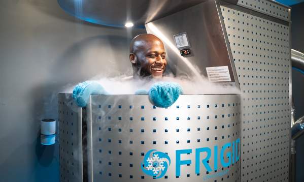 Man doing Frigid Cryotherapy