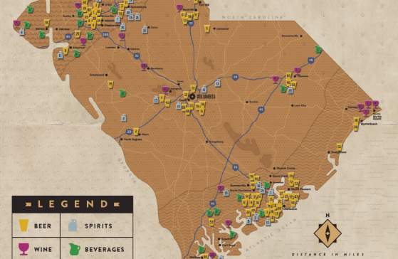 SC Satisfy Your Thirst Trail Map Image
