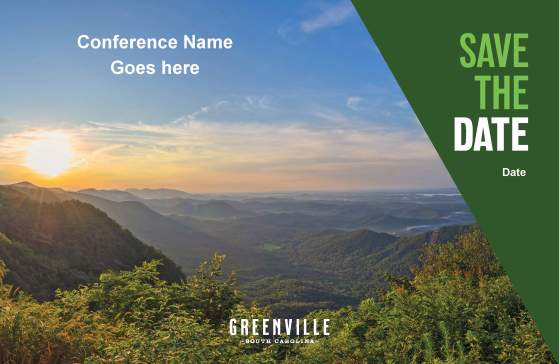 Save the Date template with mountains in the background