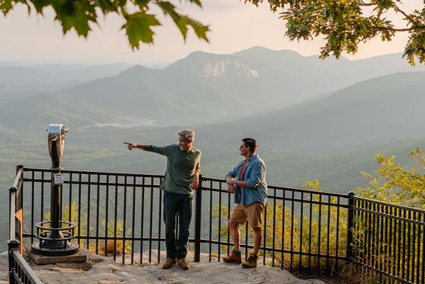 Beautiful lookout in the mountains near Greenville, SC.