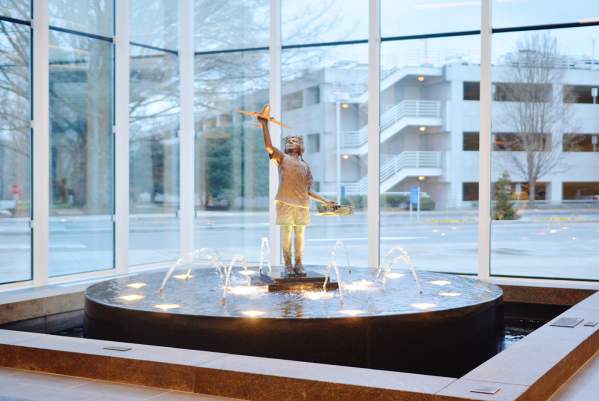 Water feature in GSP airport.
