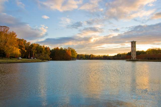 Fall foliage and Furman Bell Tower