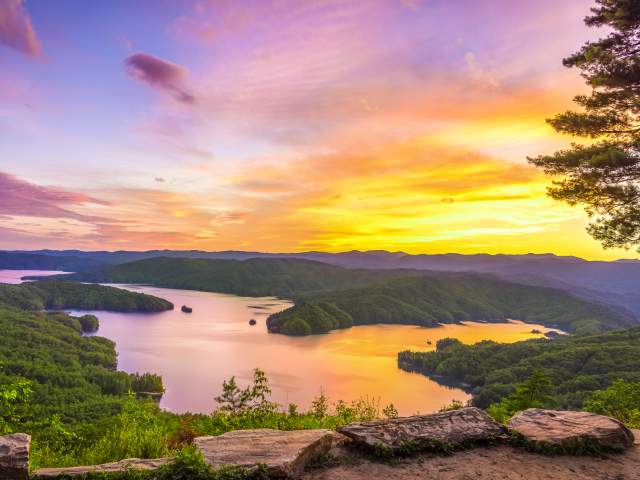 Beautiful Sunset at Lake Jocassee