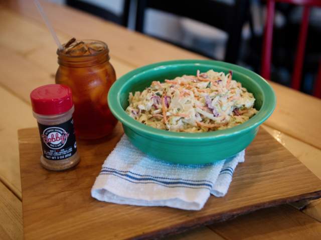 Tangy coleslaw from restaurant Bobby's BBQ in Fountain Inn, SC.