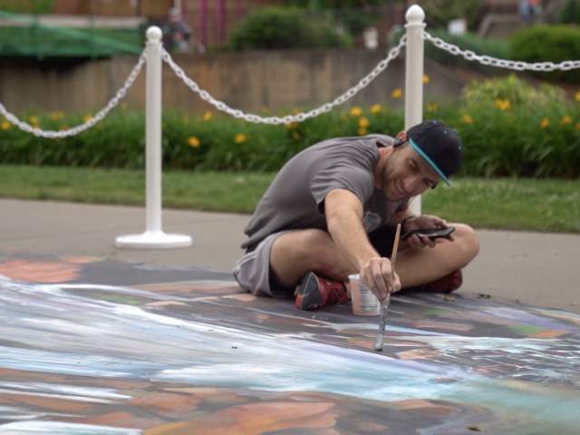 Chalk Artist at Work
