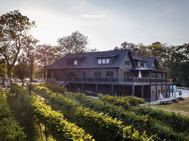 City Scape Winery and its vineyards bask in the sunshine in Pelzer, SC.
