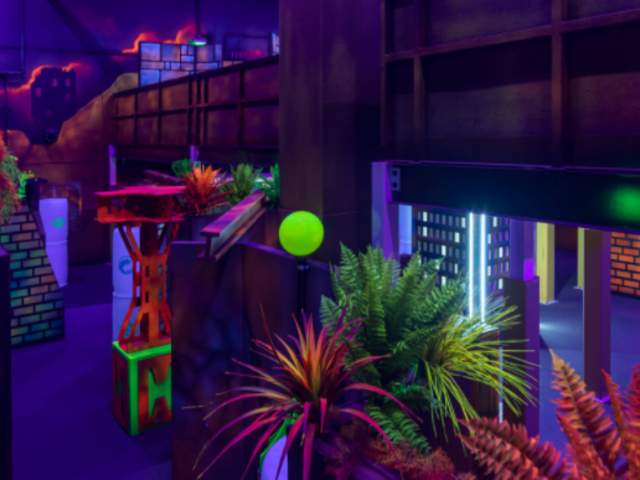 Strap in and Load up. Laser Tag is an intense battle of phasers in a two-level apocalypse themed world.  Teams and players enter the arena together however only one will leave victorious.