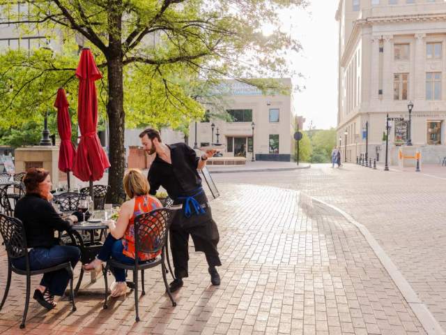 Outside dining at Soby's New South Cuisine