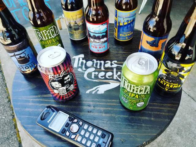 Beers offered at Thomas Creek Brewery
