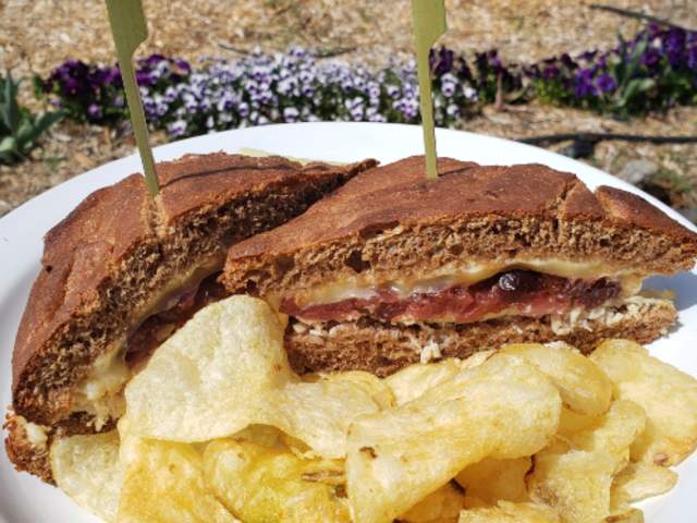 A turkey sandwich from Upcountry Provisions Bakery & Bistro in Travelers Rest, SC.