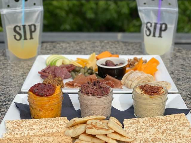 A cheese and charcuterie board from SIP Whiskey & Wine Bar in downtown Greenville, SC.