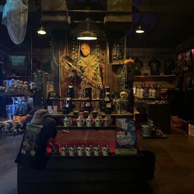 Creepy display at Madworld Haunted Attraction