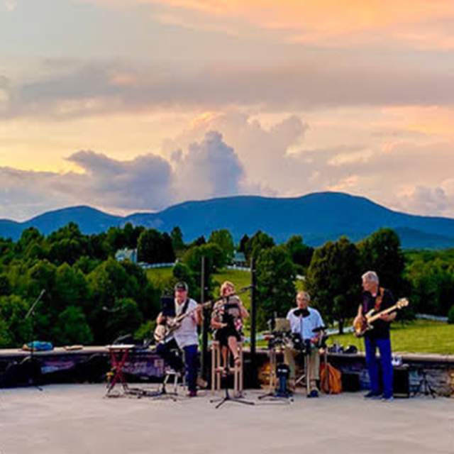 People watching sky and music at Red Horse Inn