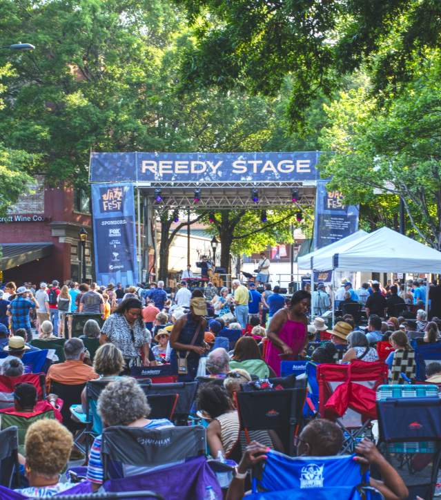 Reedy Stage at the 2023 Greenville Jazz Fest.