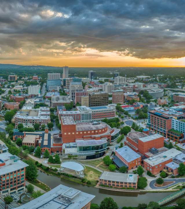 The early bird truly gets the worm in Greenville, SC because if you wake up early enough in the morning, you can enjoy this miraculous view.