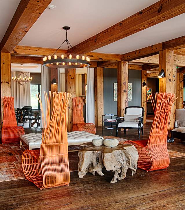 Lobby of the Hotel Domestique in Travelers Rest, SC.