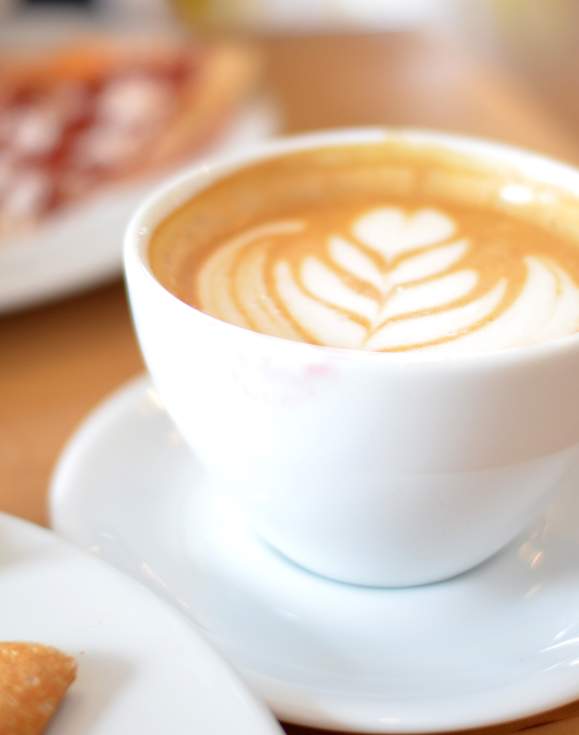 Latte and crepes