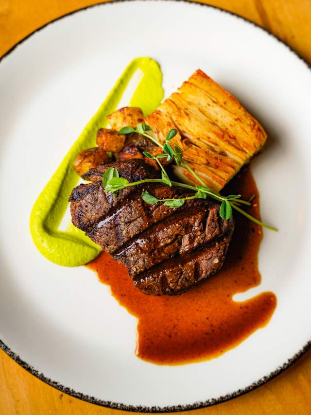Steak dish at Soby's New South Cuisine