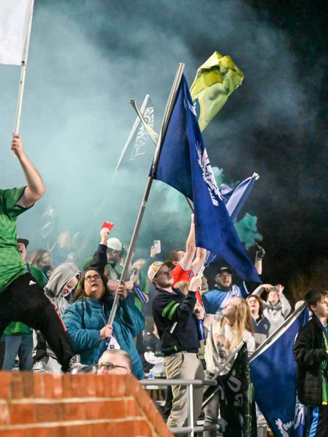 Reedy Riot fan club celebrates another Greenville Triumph victory