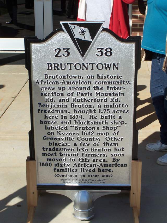 Brutontown Historic Marker