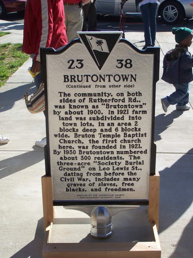 Brutontown Historic Marker
