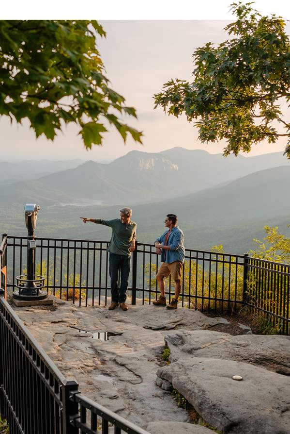 Beautiful lookout in the mountains near Greenville, SC.