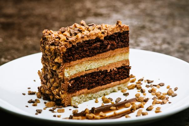 A delicious slice of Nutella Cake from NOSE DIVE in downtown Greenville, SC.