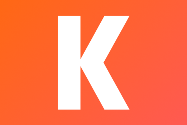 Kayak.com, the flight, hotel, and car deal website - an orange icon with K in a square.