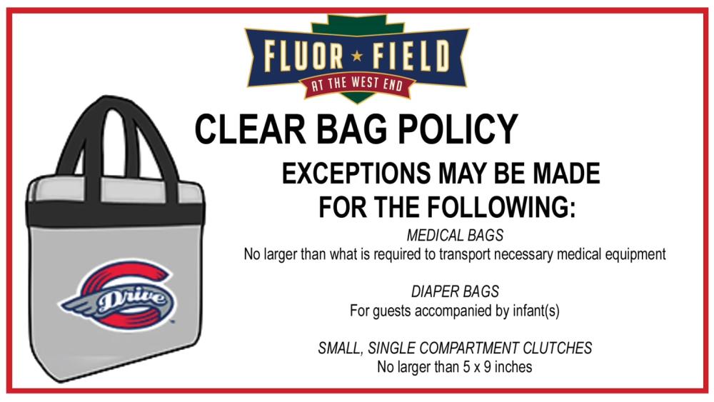 Fluor Field Clear Bag Policy Chart