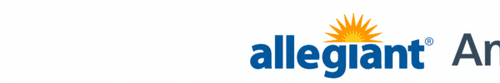 Airline logos at GSP: Allegiant, American Airlines, Avelo, Breeze, Delta, Southwest, and United