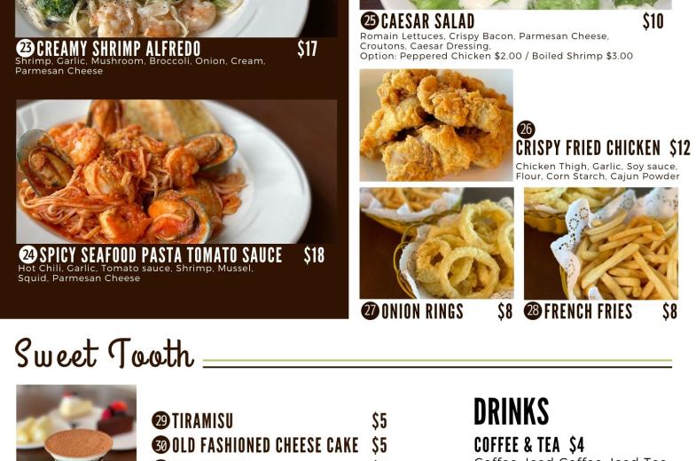 Lobby Lounge Menu