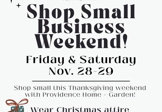 Shop Small Business Weekend!