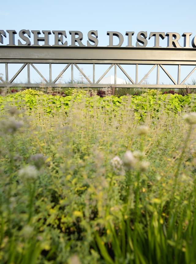 Fishers District sign