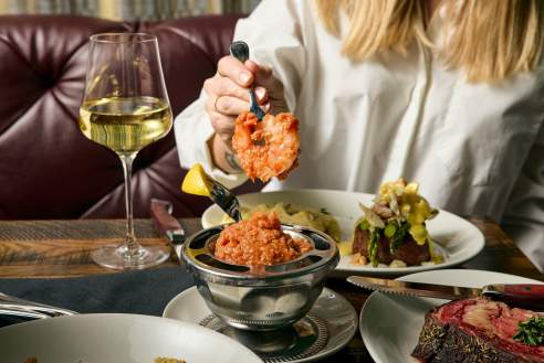 The legendary St. Elmo Shrimp Cocktail at 1933 Lounge.
