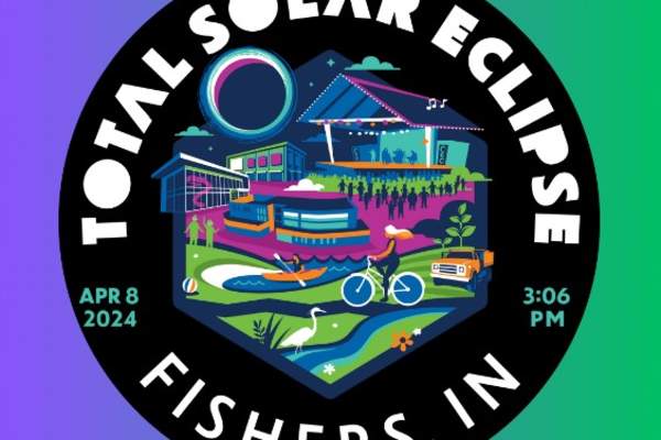 Fishers Eclipse 2024 vinyl sticker