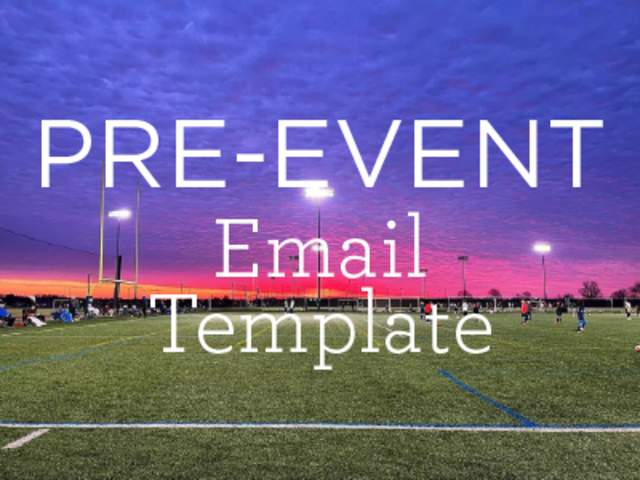 Pre-Event Email Template