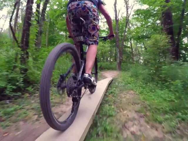 Mountain Biking at Flat Fork Creek Park in Fishers, IN