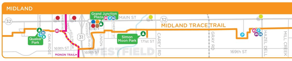 Midland Trace Trail Map