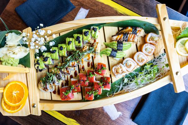 The Vegan Sushi Boat from Blue Sushi Sake Grill.