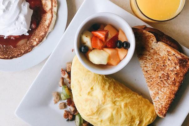Breakfast spread at Jacquie's Cafe in Carmel, IN