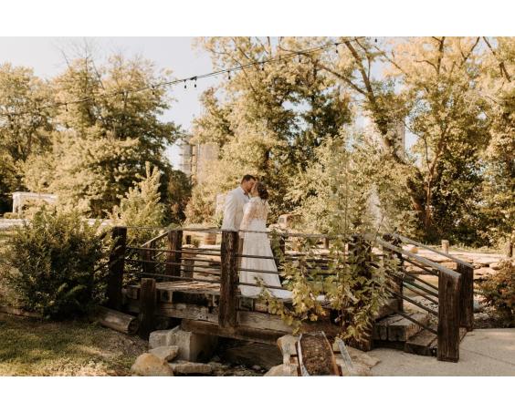 The beautiful bridge outside the Barn of Coatesville.