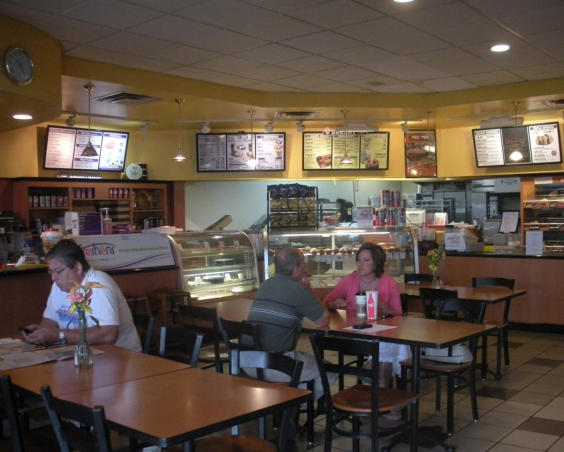 Customers in Big Apple Bagels in Avon Indiana