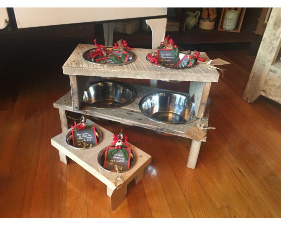 Forget Me Nots dog dish