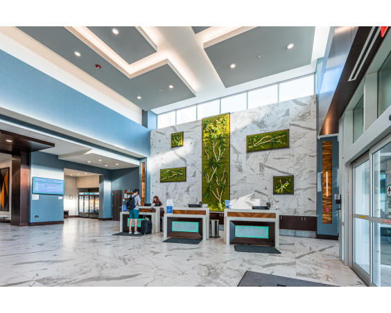Embassy Suites Front Desk.
